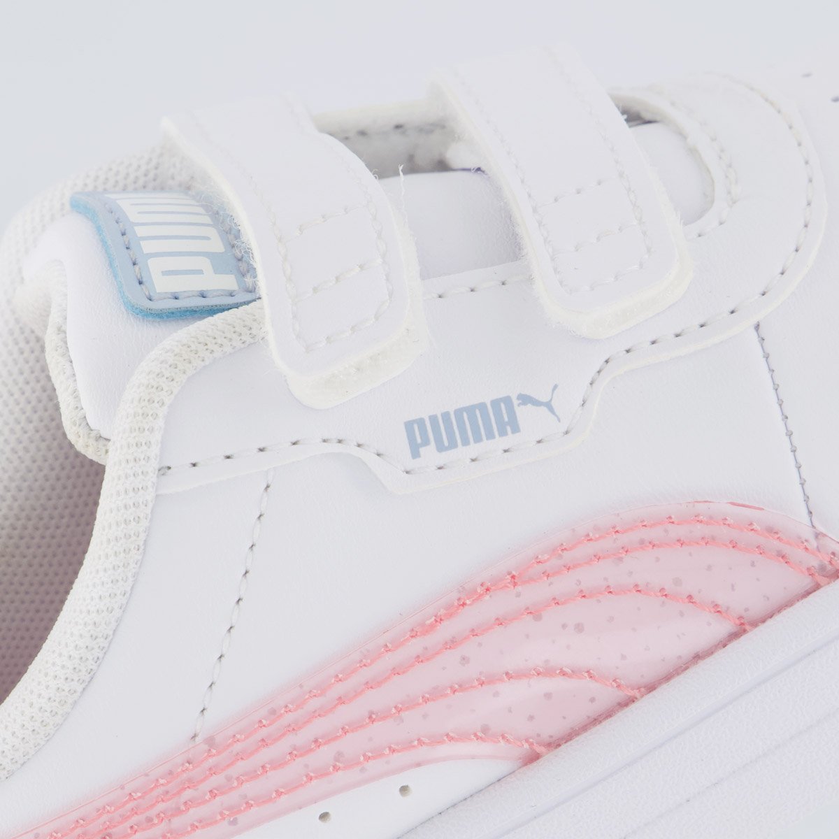 Tênis Puma Carina 3.0 Blurry Dreams V Infantil Branco e Rosa Branco 7