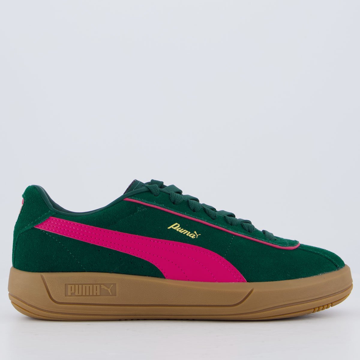 Tênis Puma Club Klassika SD Feminino Verde e Rosa