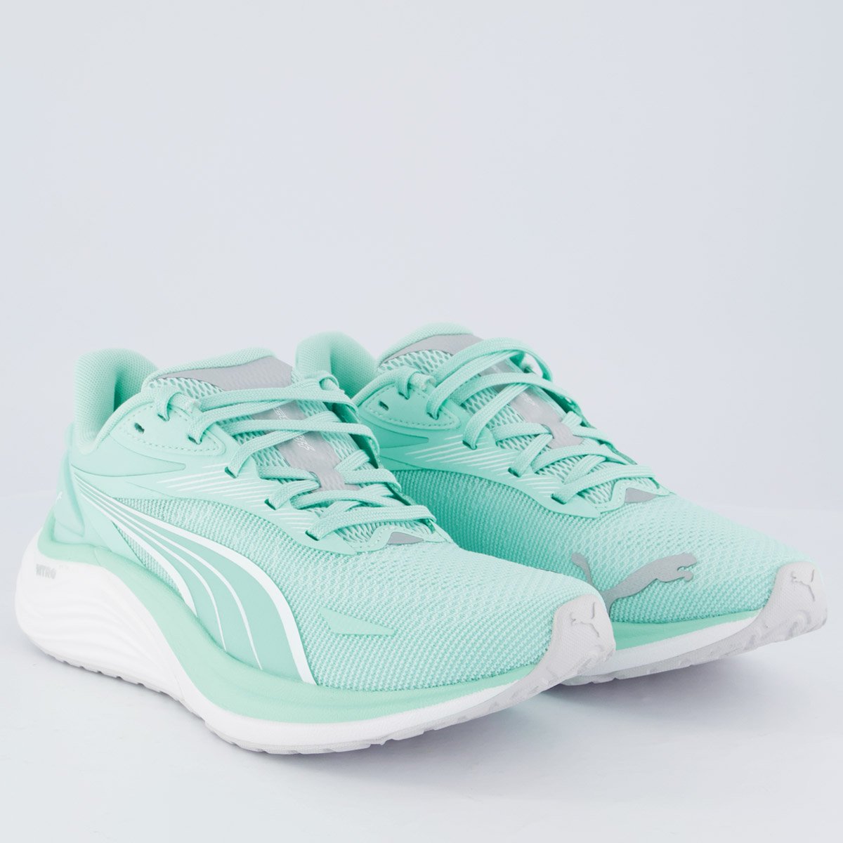 Tênis Puma Electrify Nitro 4 Feminino Azul e Branco Verde 2