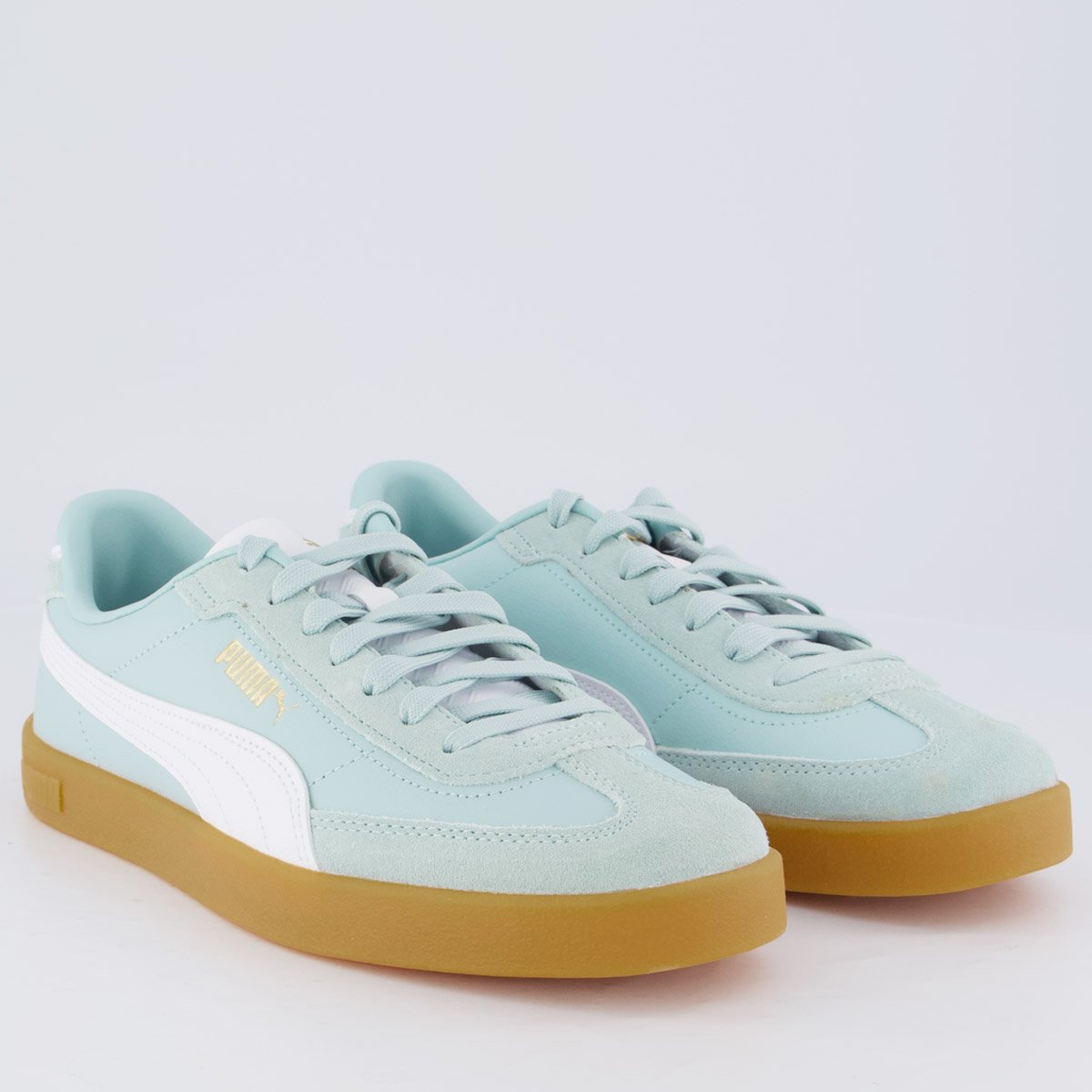 Tênis Puma Club Era II Feminino Azul Claro Verde 2