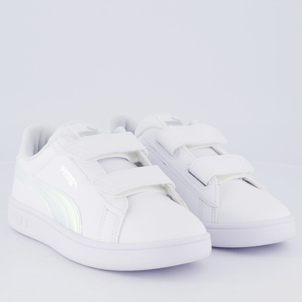 Tênis Puma Smash 3.0 Holo 2.0 Juvenil Branco Branco 2