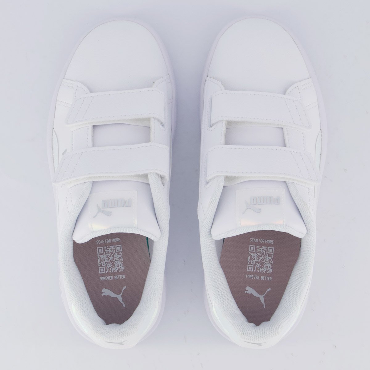 Tênis Puma Smash 3.0 Holo 2.0 Juvenil Branco Branco 4