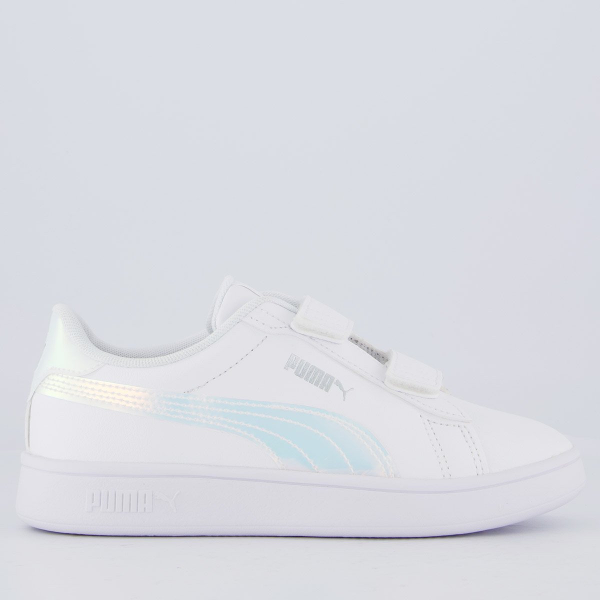Tênis Puma Smash 3.0 Holo 2.0 Juvenil Branco