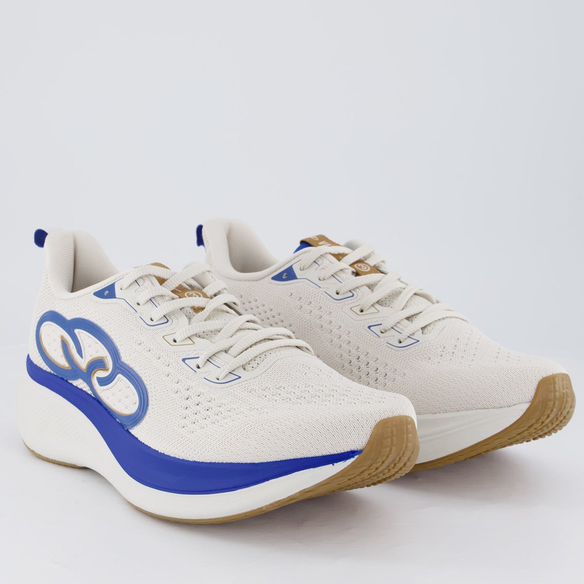 Tênis Olympikus Voa 3 Branco e Azul Bege/Azul 2