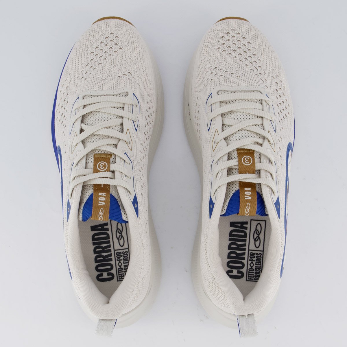 Tênis Olympikus Voa 3 Branco e Azul Bege/Azul 4