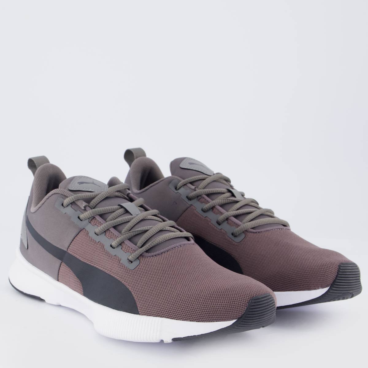 Tenis Puma Flyer Runner Mesh BDP Cinza e Preto Marrom 2