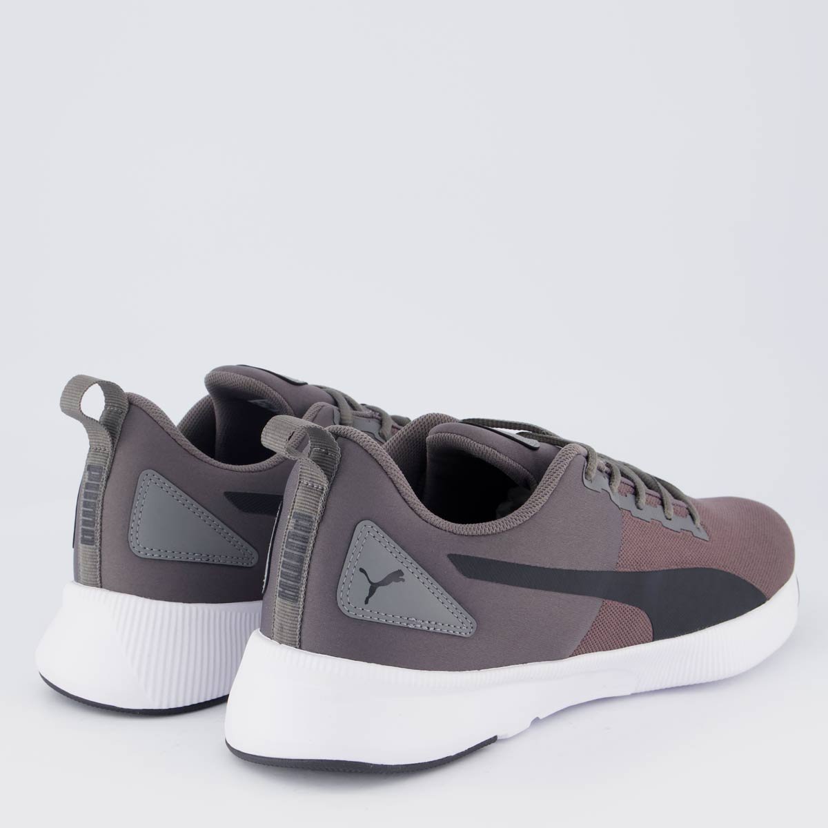 Tenis Puma Flyer Runner Mesh BDP Cinza e Preto Marrom 3