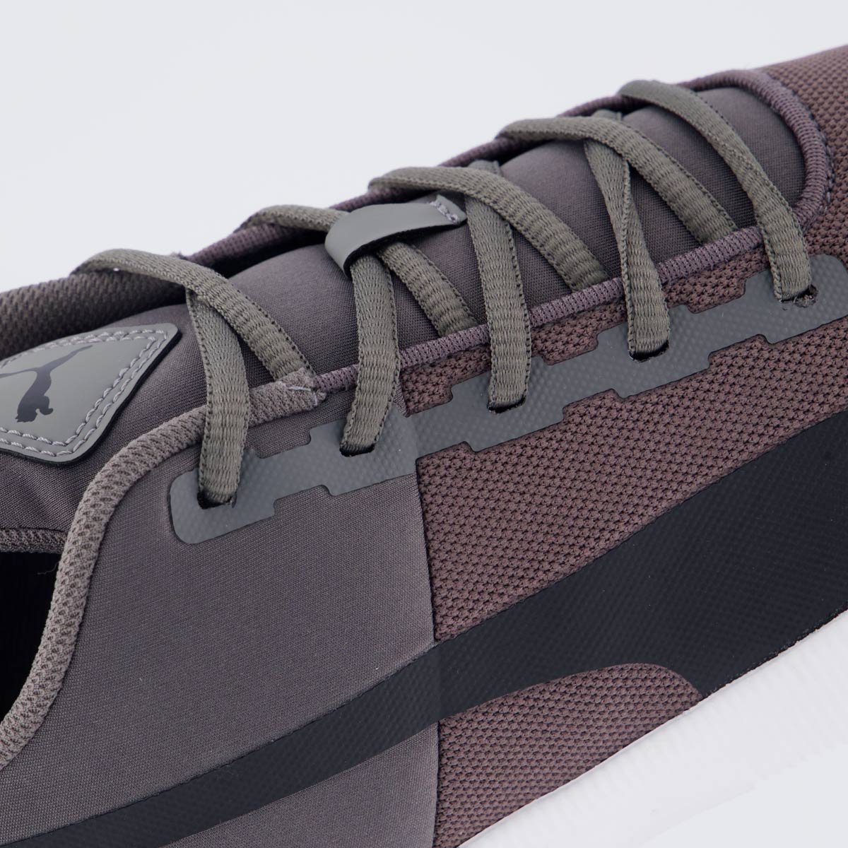 Tenis Puma Flyer Runner Mesh BDP Cinza e Preto Marrom 7