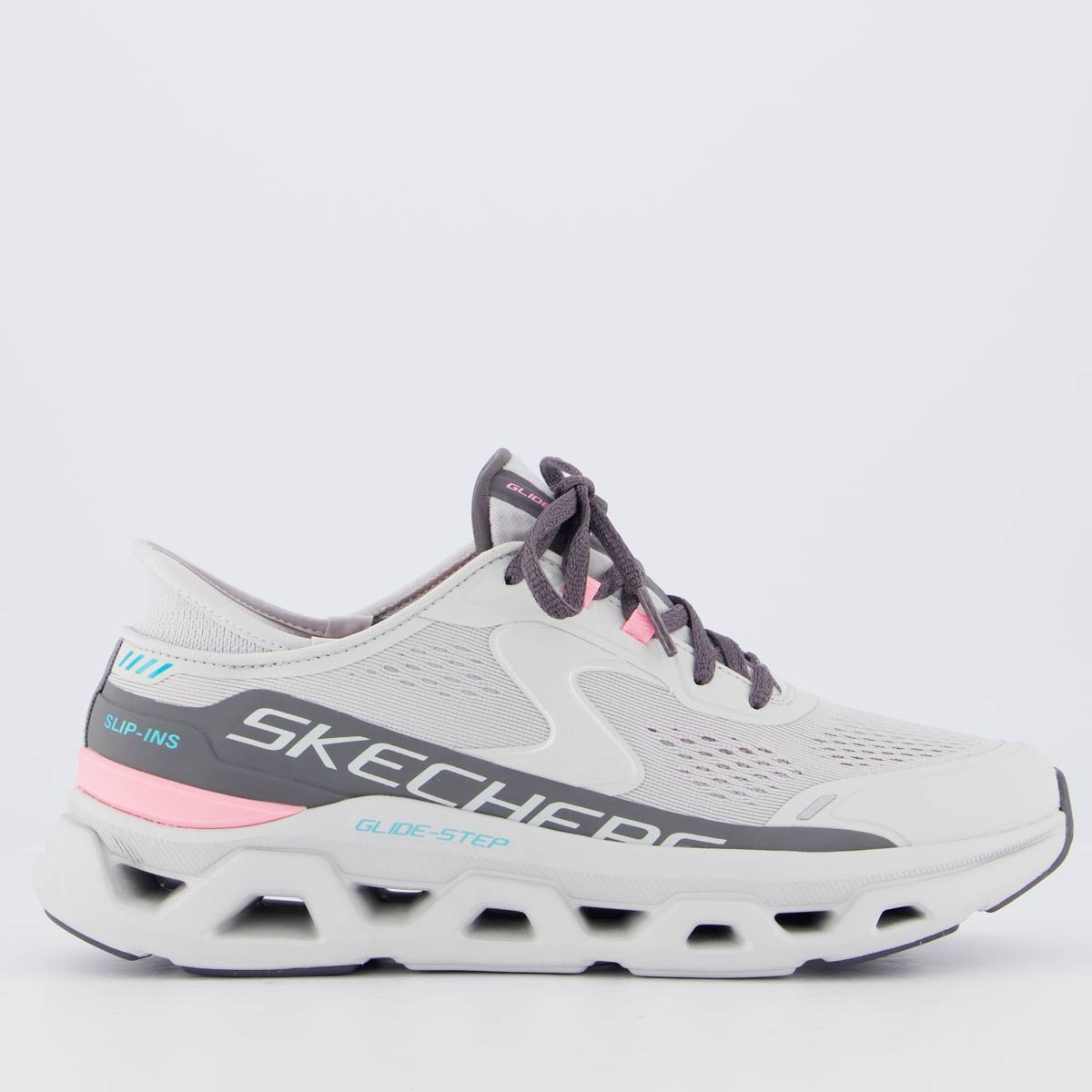 Tênis Skechers Glide Step Altus Feminino Cinza e Rosa
