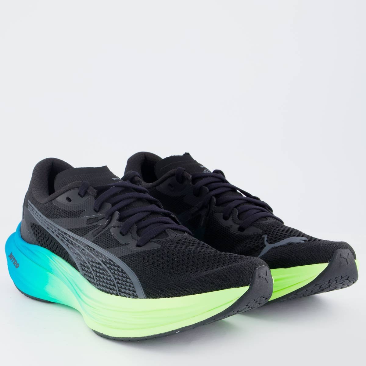 Tenis Puma Deviate Nitro 3 Azul e Preto Preto 2