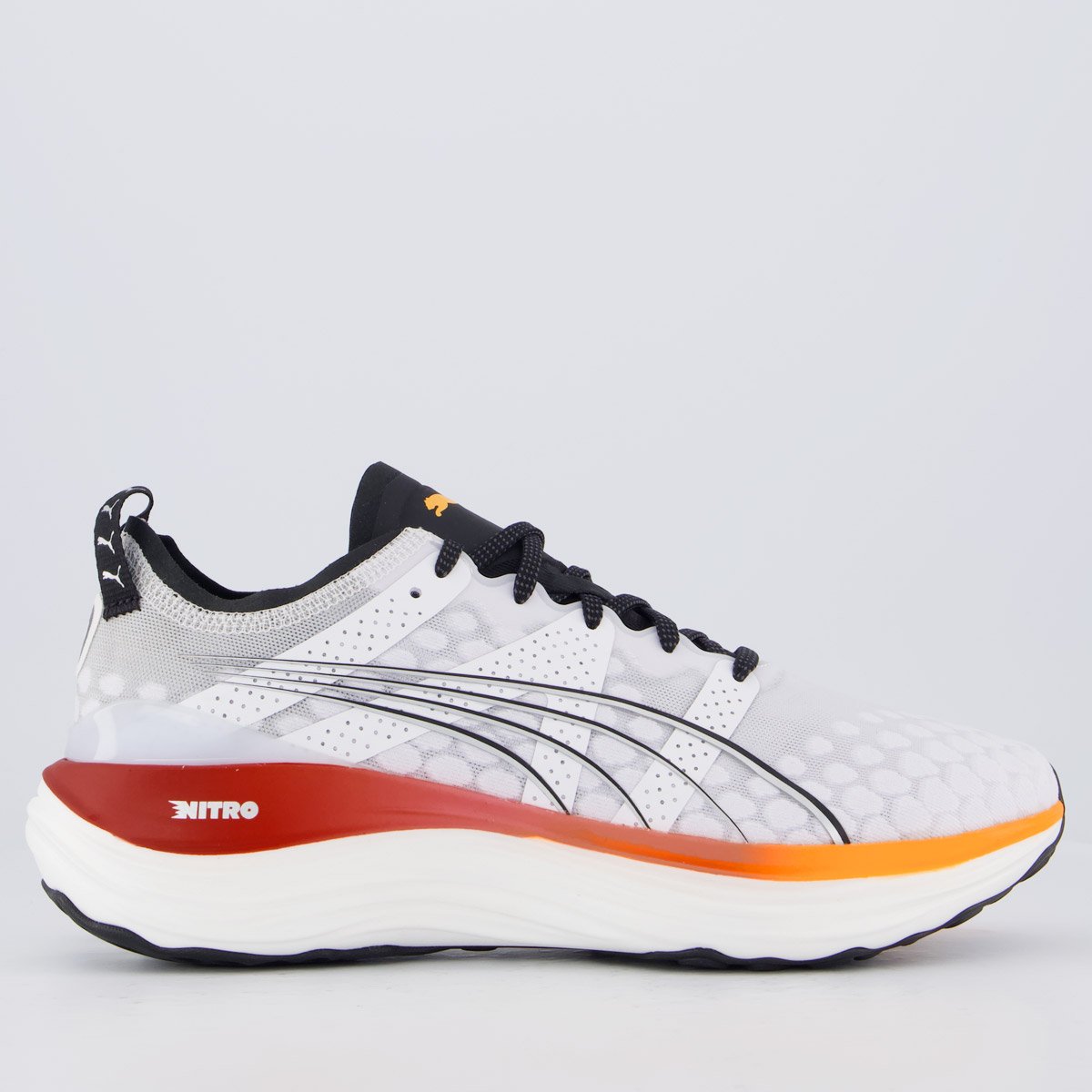 Tenis Puma Foreverrun Nitro Branco e Amarelo