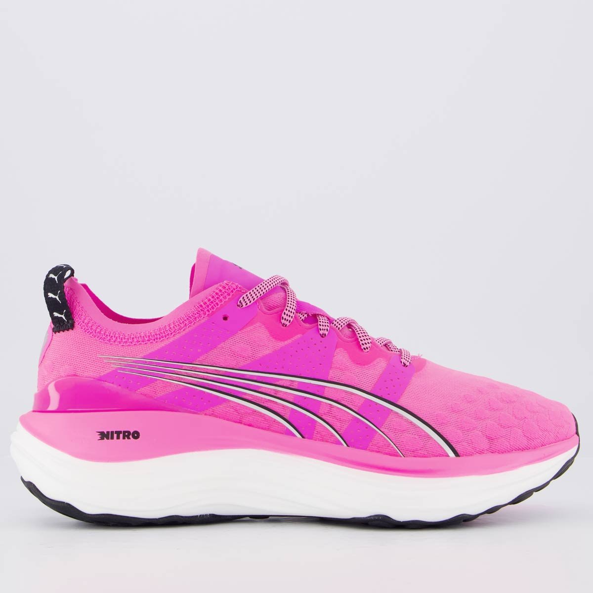 Tenis Puma Foreverrun Nitro WNS Feminino Rosa e Preto Rosa 1