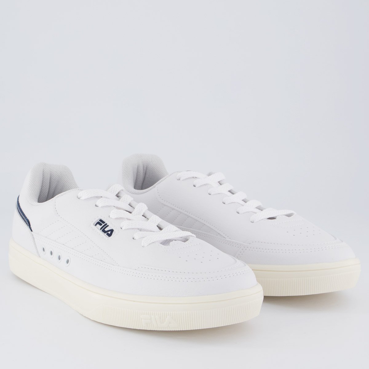 Tênis Fila Vortex Branco e Marinho Branco 2