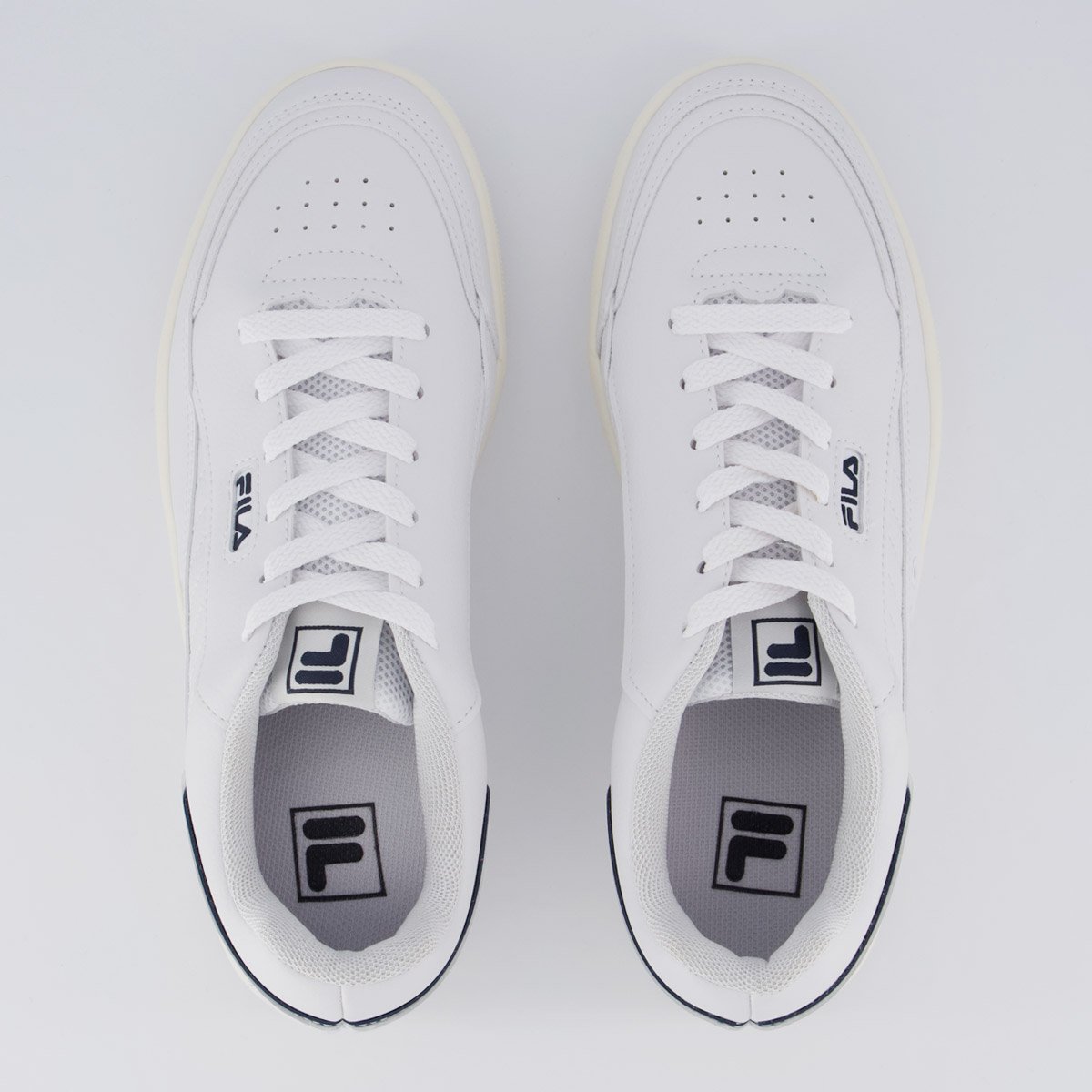 Tênis Fila Vortex Branco e Marinho Branco 4