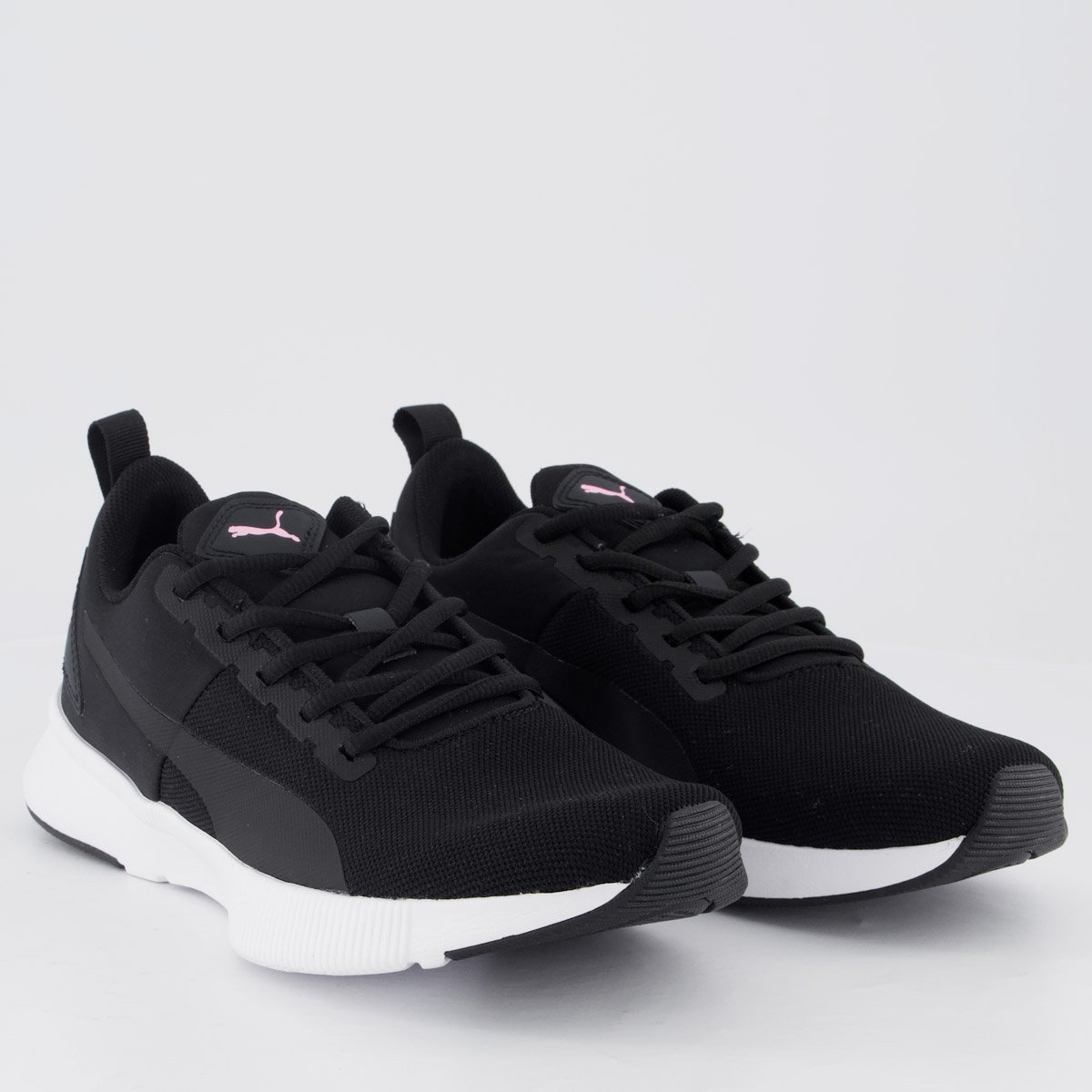Tenis Puma Flyer Runner Mesh WNS Feminino Preto e Rosa Preto 2