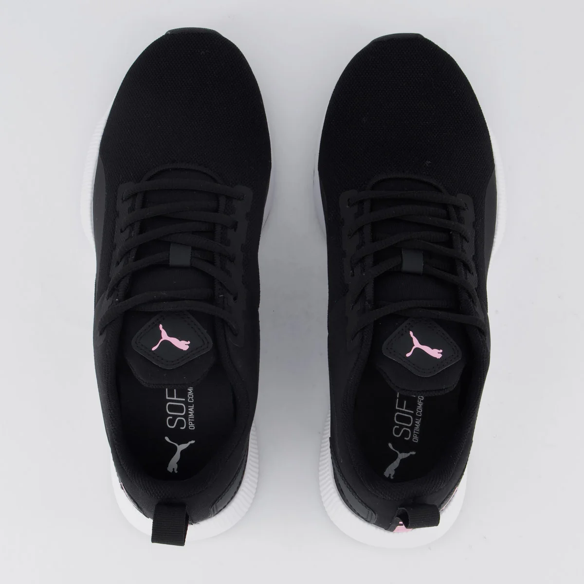 Tenis Puma Flyer Runner Mesh WNS Feminino Preto e Rosa Preto 4