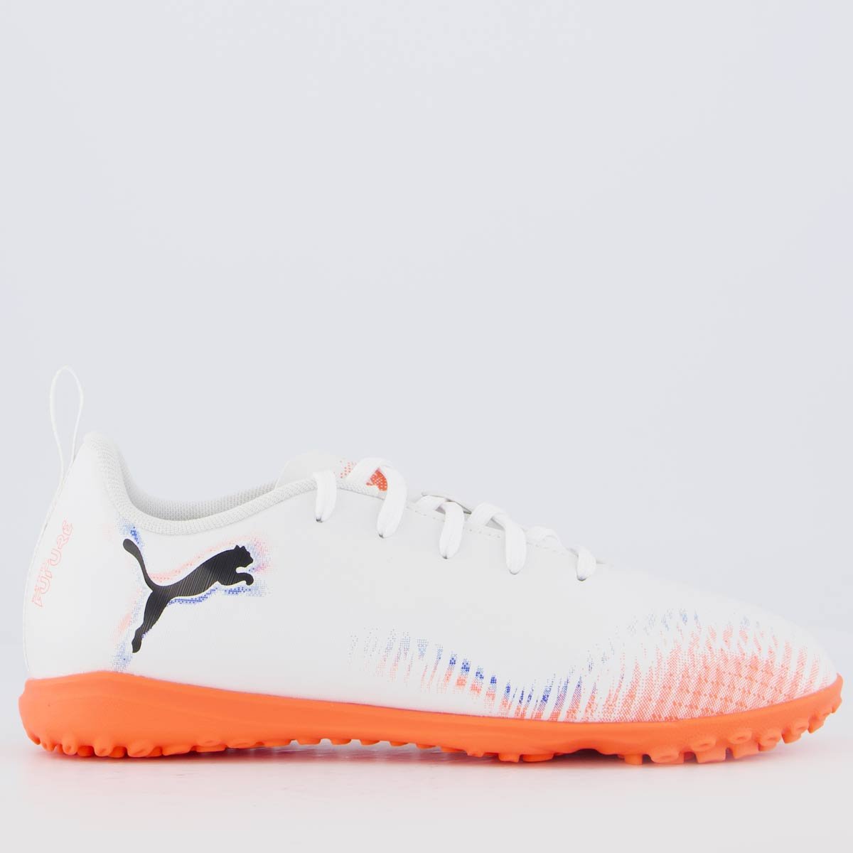 Chuteira Puma Future 8 Play TT Society Juvenil Branca