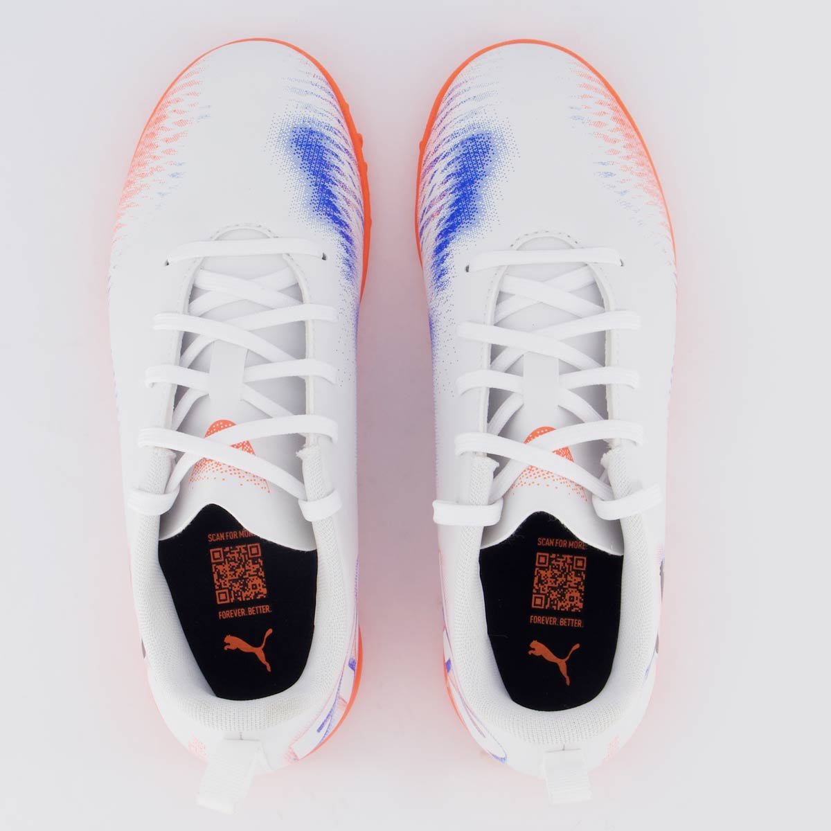 Chuteira Puma Future 8 Play TT Society Juvenil Branca Branco 4