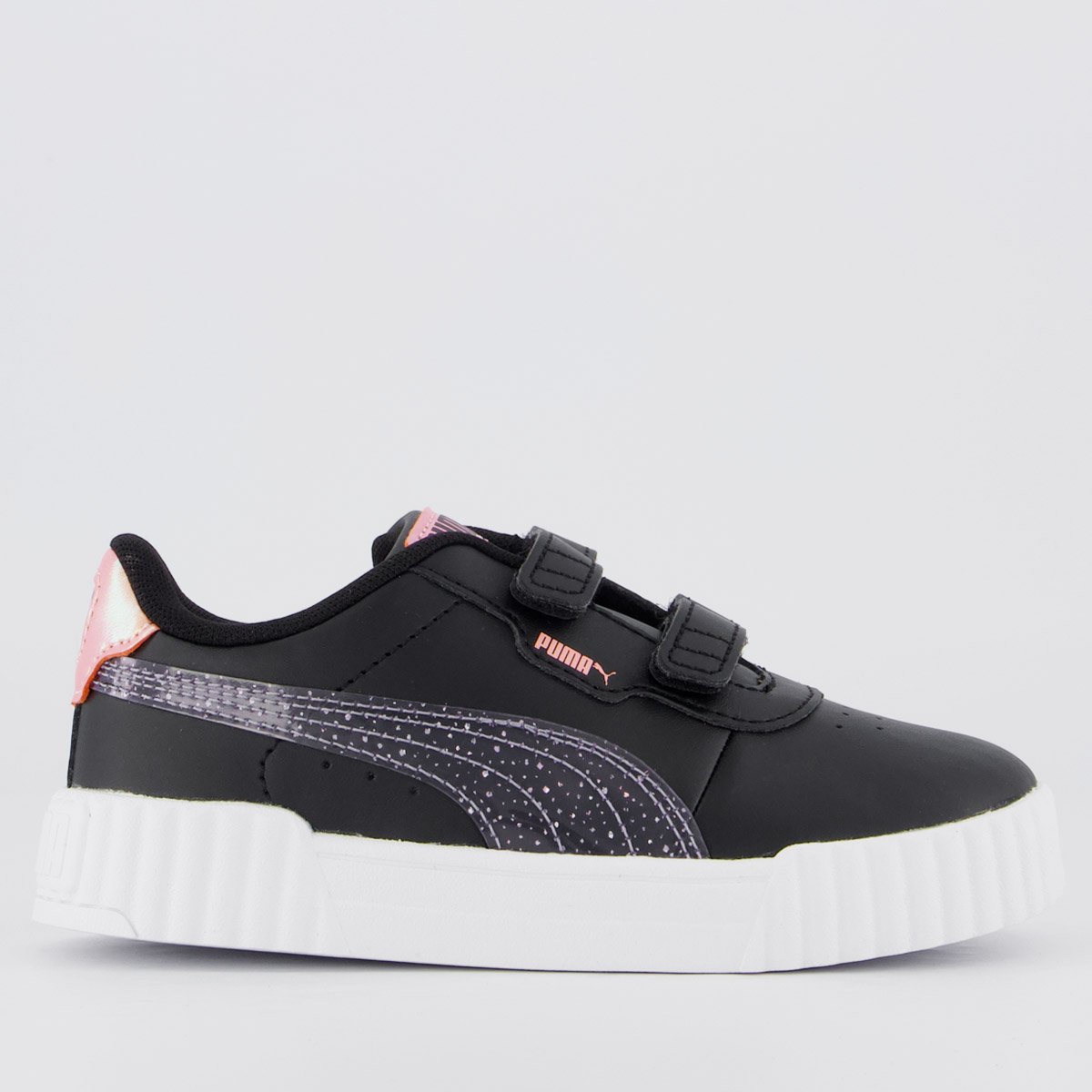 Tenis Puma Carina 3.0 Blurry Dreams V Infantil Preto e Branco