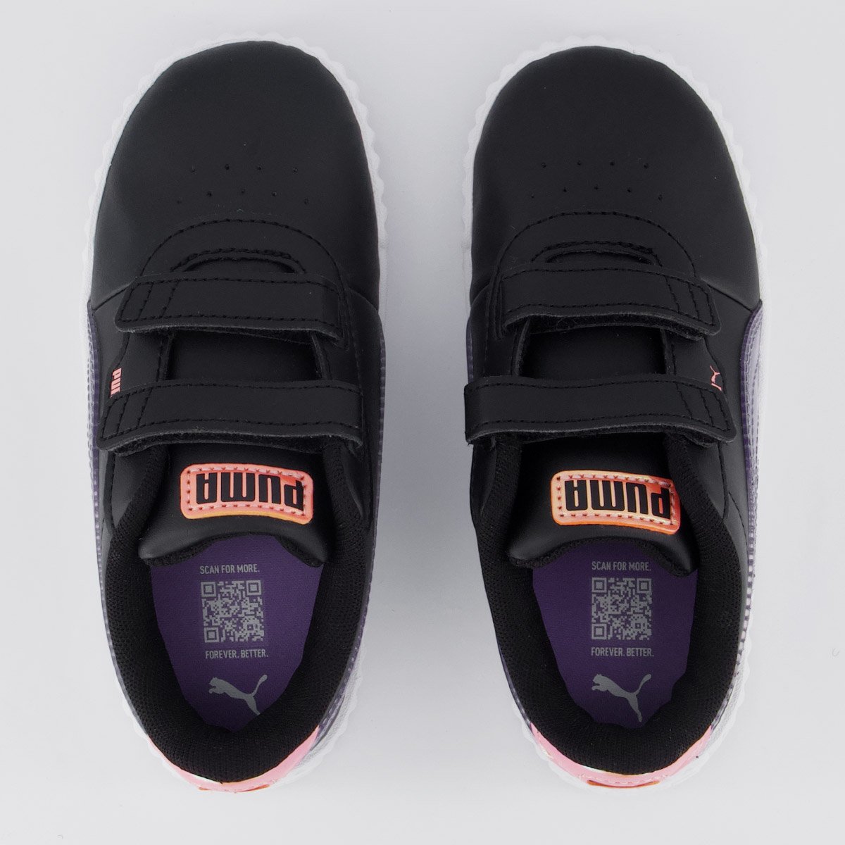 Tenis Puma Carina 3.0 Blurry Dreams V Infantil Preto e Branco Preto 4