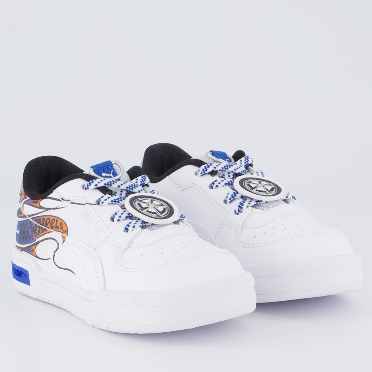 Tenis Puma Ca Pro Hot Wheels Ac Infantil Branco e Azul Branco 2