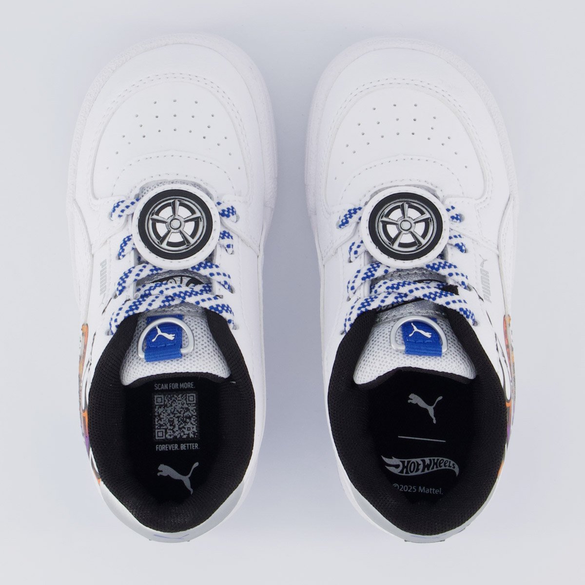 Tenis Puma Ca Pro Hot Wheels Ac Infantil Branco e Azul Branco 4