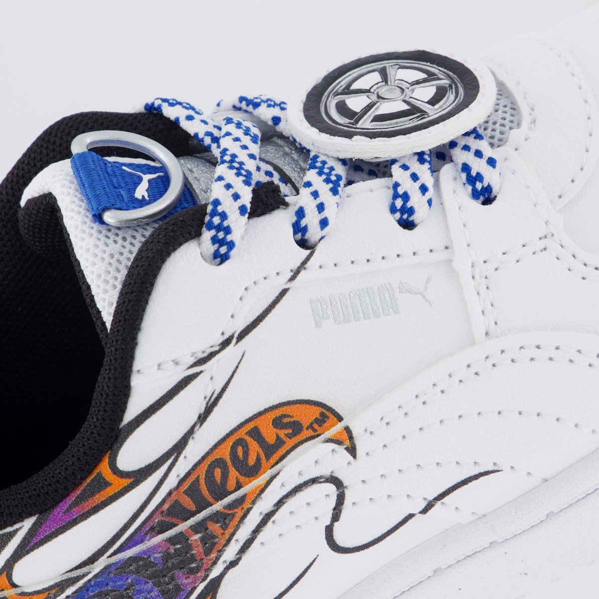 Tenis Puma Ca Pro Hot Wheels Ac Infantil Branco e Azul Branco 7