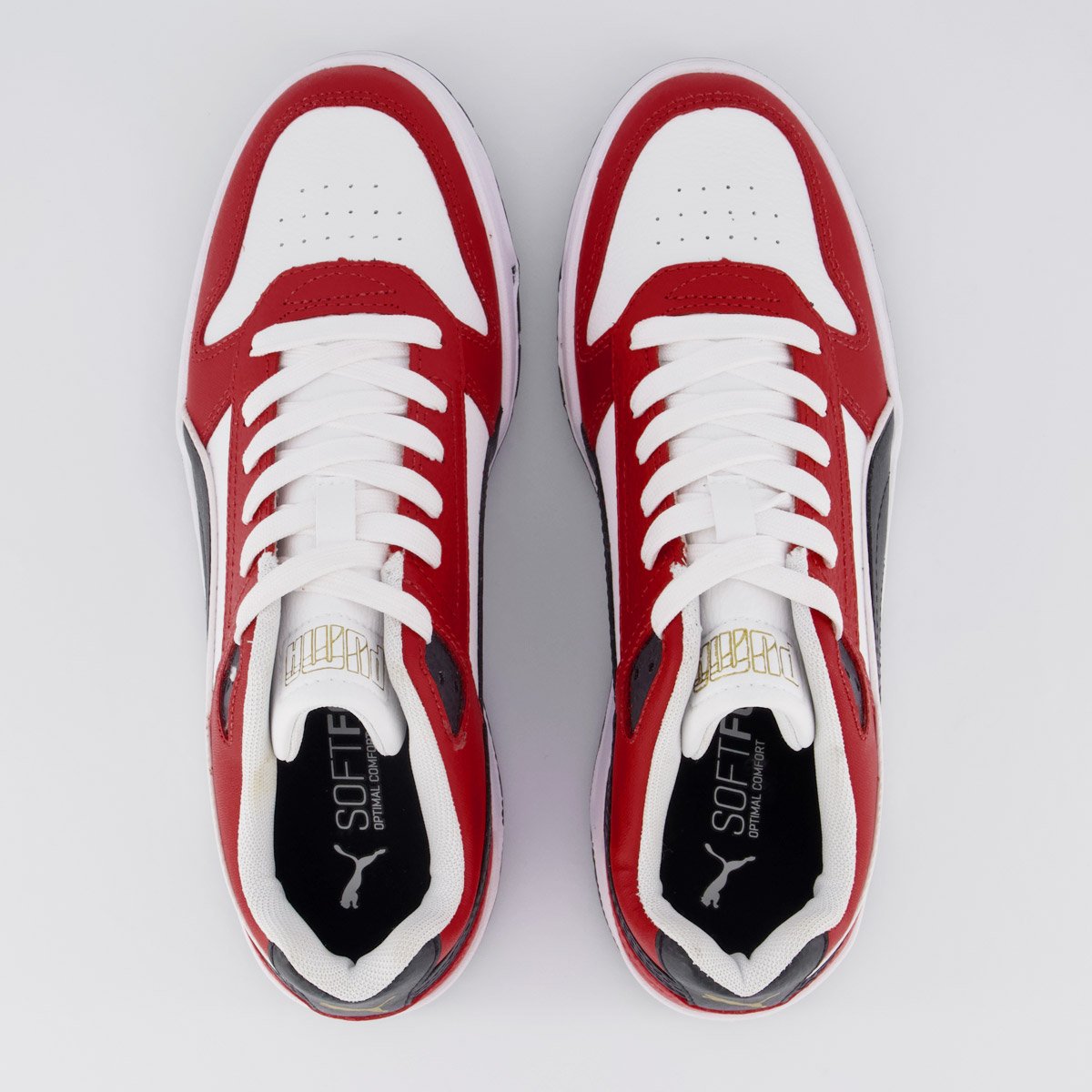 Tenis Puma RBD Game Low BDP Preto Branco e Vermelho Vermelho 4