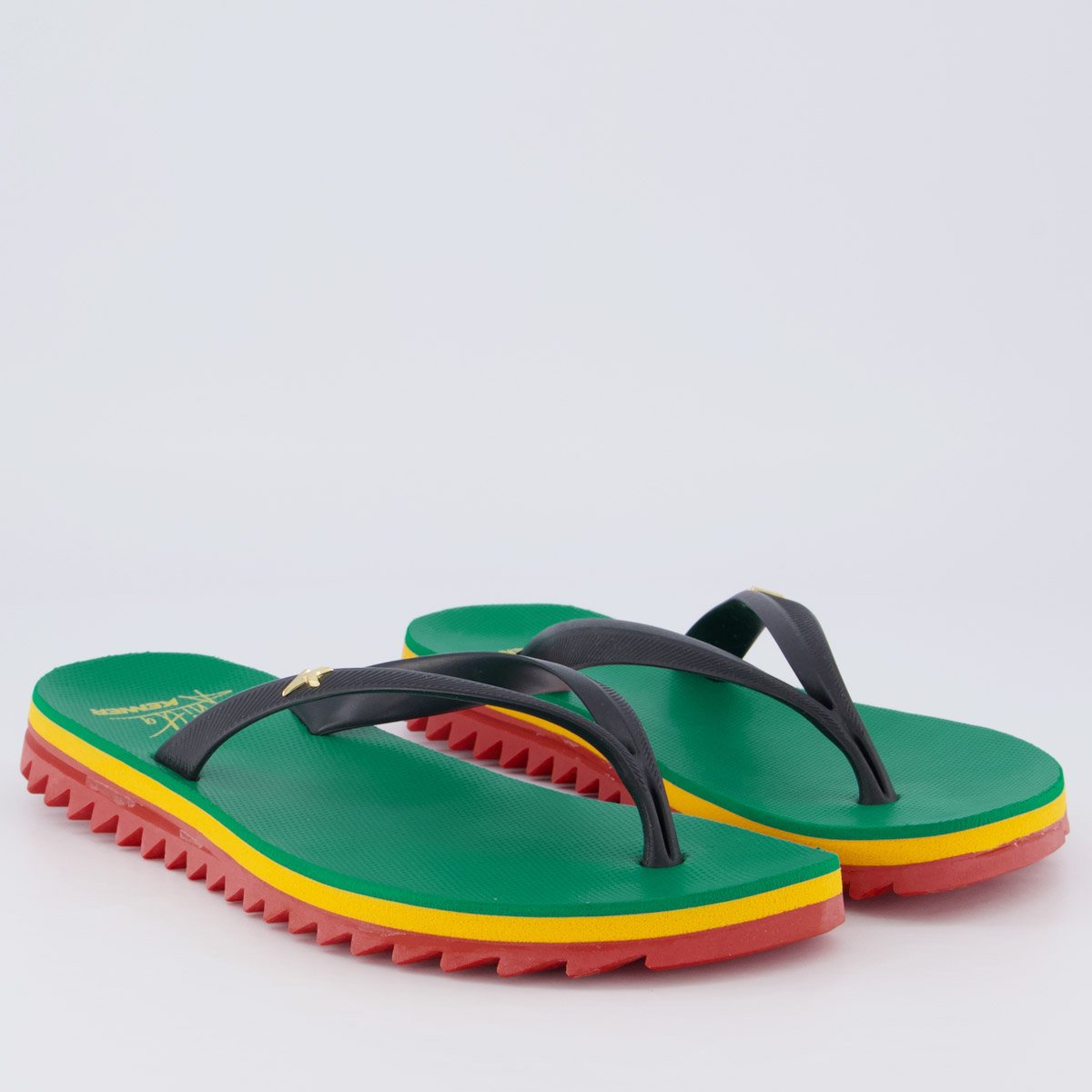 Chinelo Kenner Ibiza Reggae Anitta Feminino Verde Preto 3