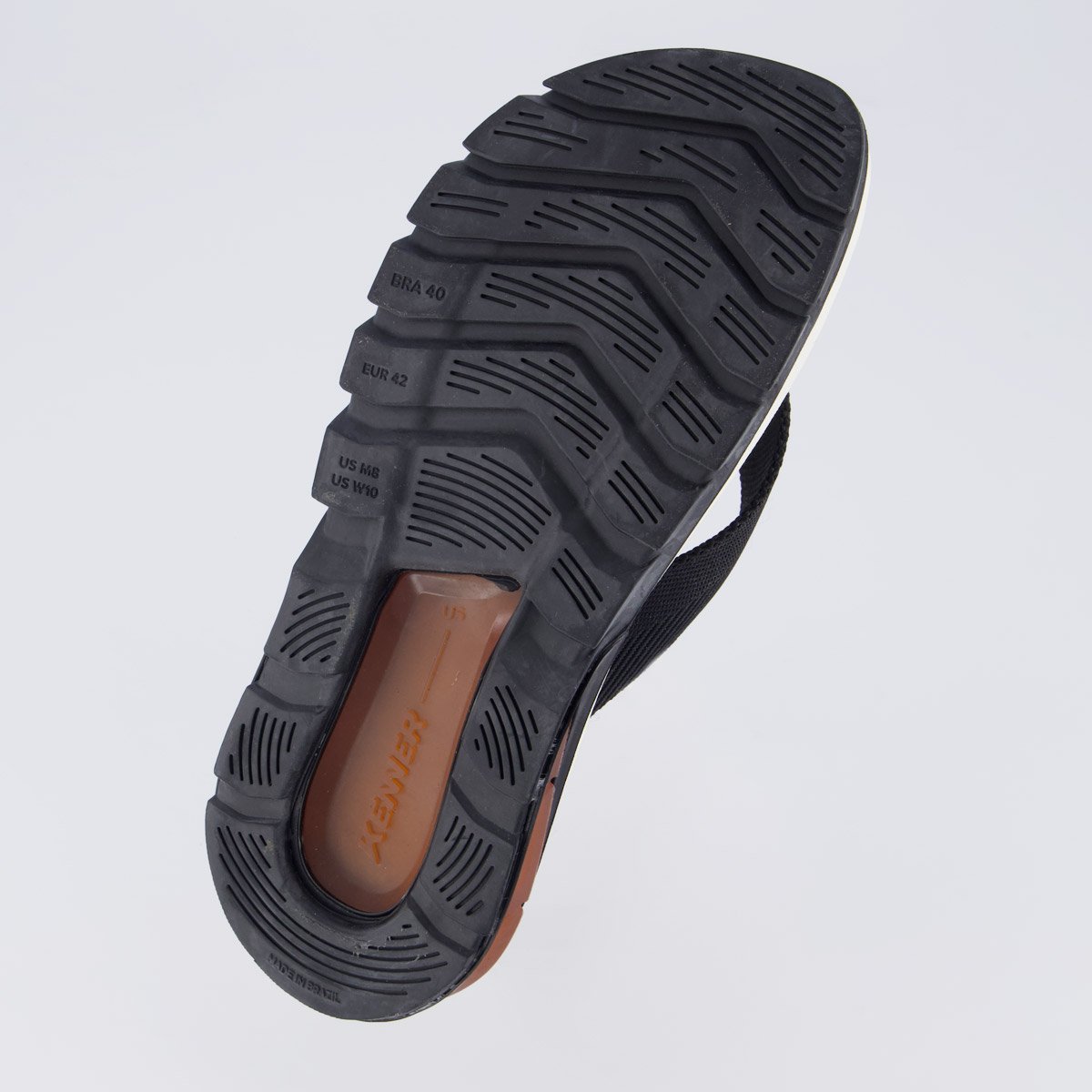 Chinelo Kenner Orak Branco e Preto Preto 5