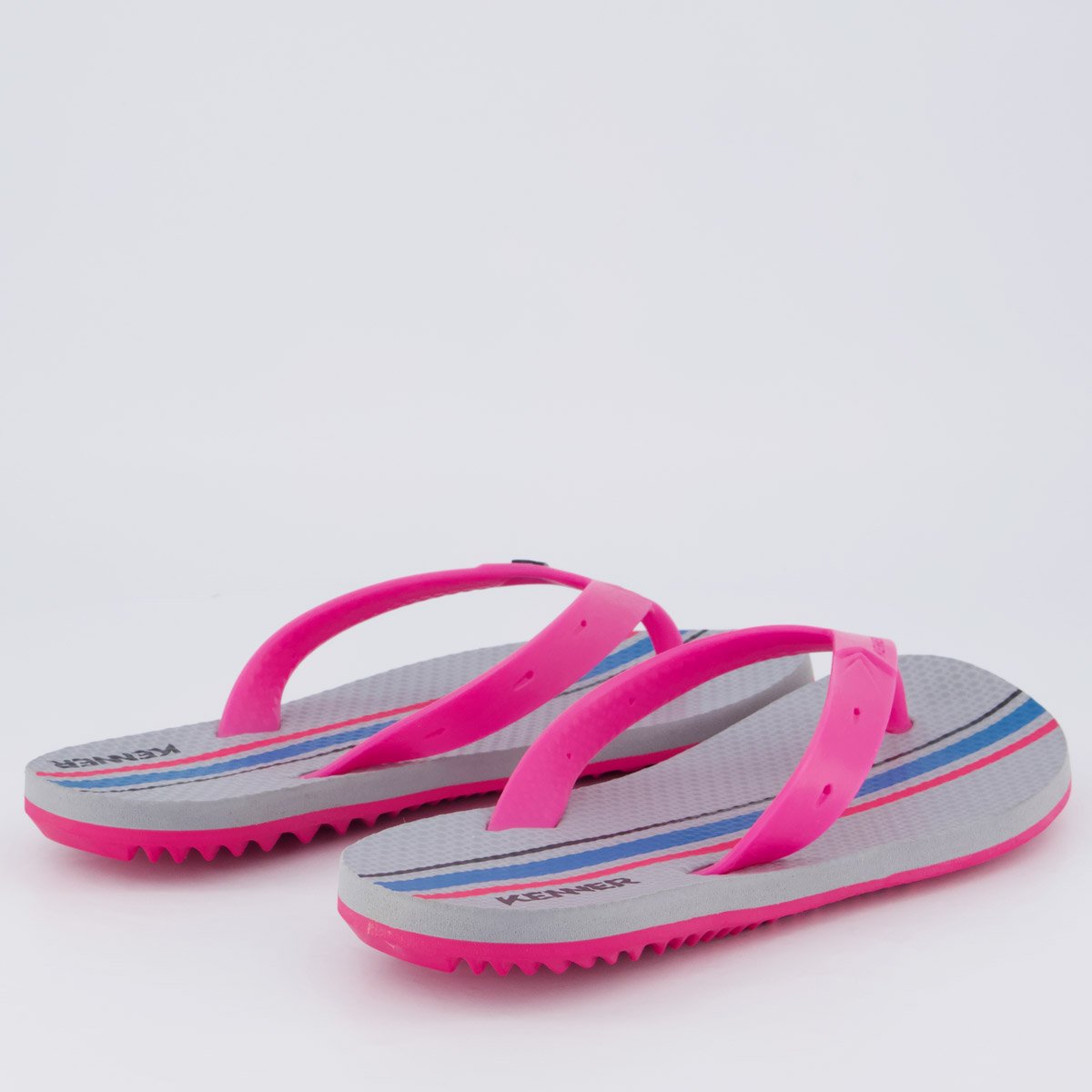 Chinelo Kenner Summer Long Rosa e Cinza Rosa 4