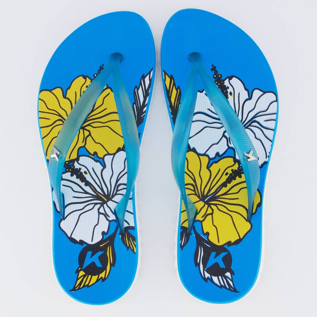 Chinelo Kenner Ibiza Hibisco Feminino Azul