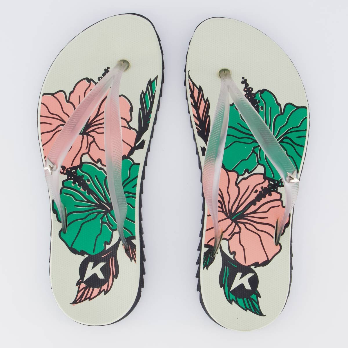 Chinelo Kenner Ibiza Hibisco Feminino Branco