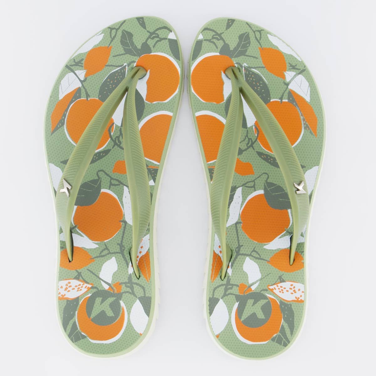 Chinelo Kenner Ibiza Laranjas Feminino Verde