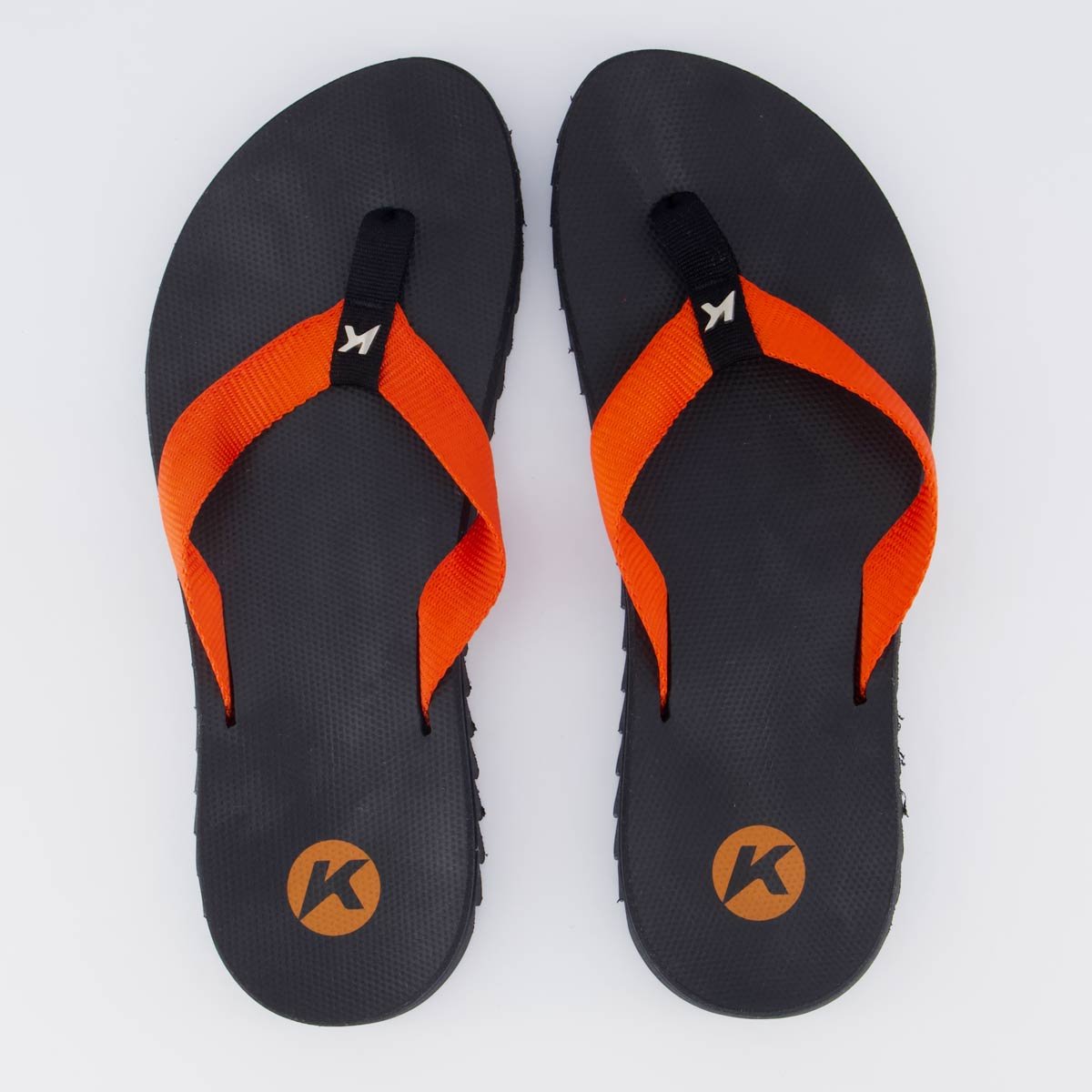 Chinelo Kenner Kyra Slim Feminino Preto e Laranja