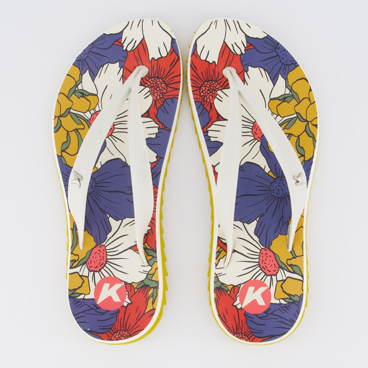 Chinelo Kenner Ibiza Jardim Feminino Branco