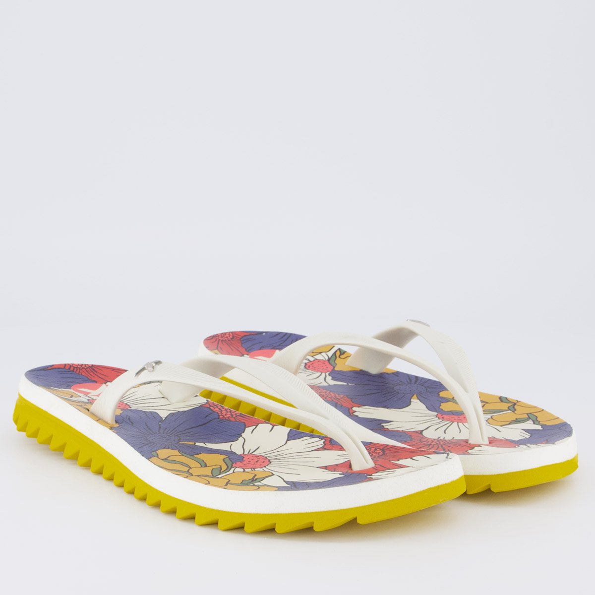 Chinelo Kenner Ibiza Jardim Feminino Branco Branco 3