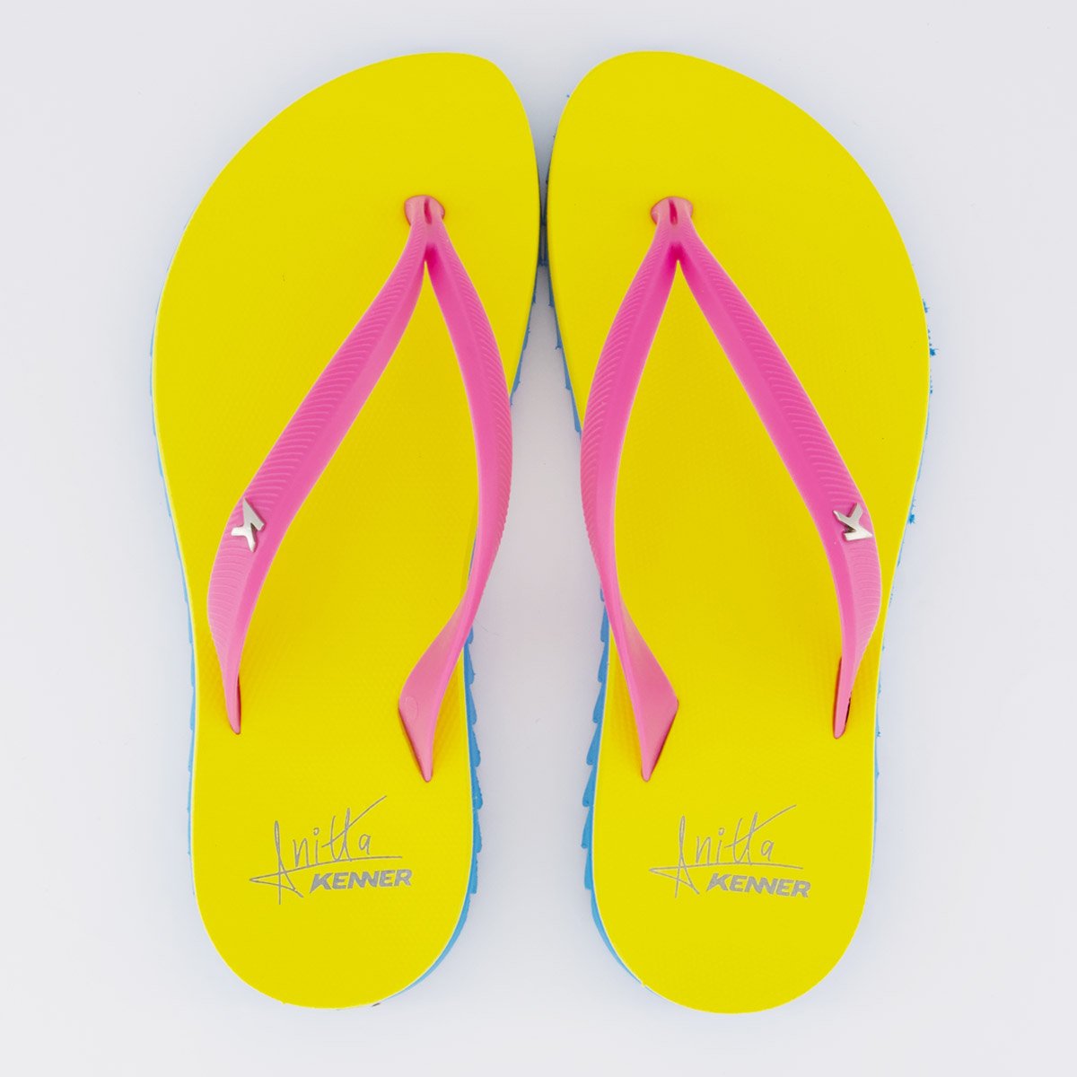 Chinelo Kenner Ibiza Anitta Feminino Amarelo Rosa 1