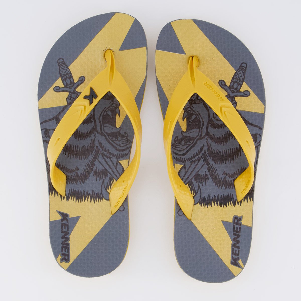 Chinelo Kenner Summer Tattoo Feminino Amarelo