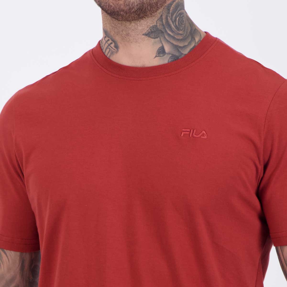 Camiseta Fila Regular Classic Bordô Bordô 5