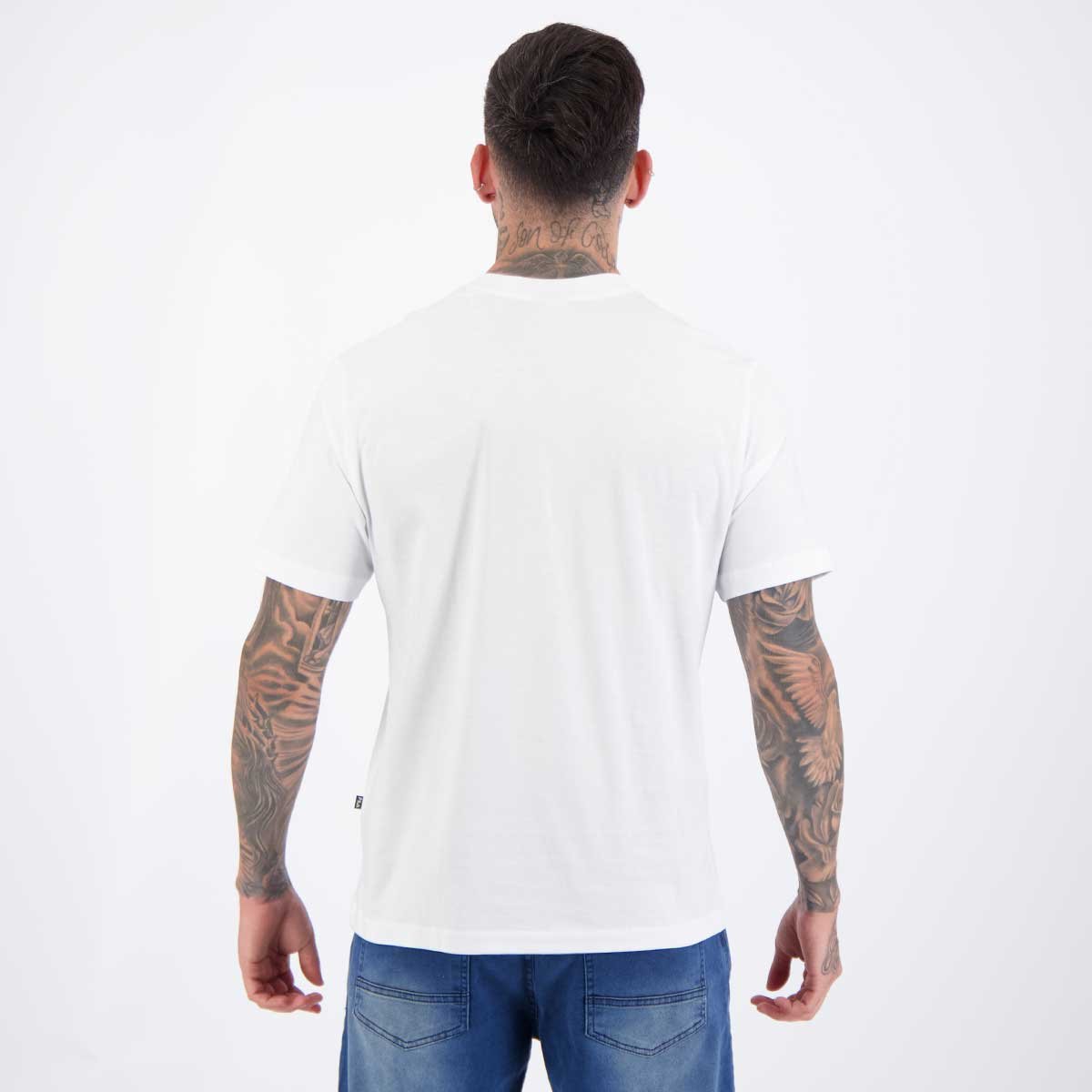 Camiseta Fila Comfort High Style Letter Branca e Verde Branco/Verde 4