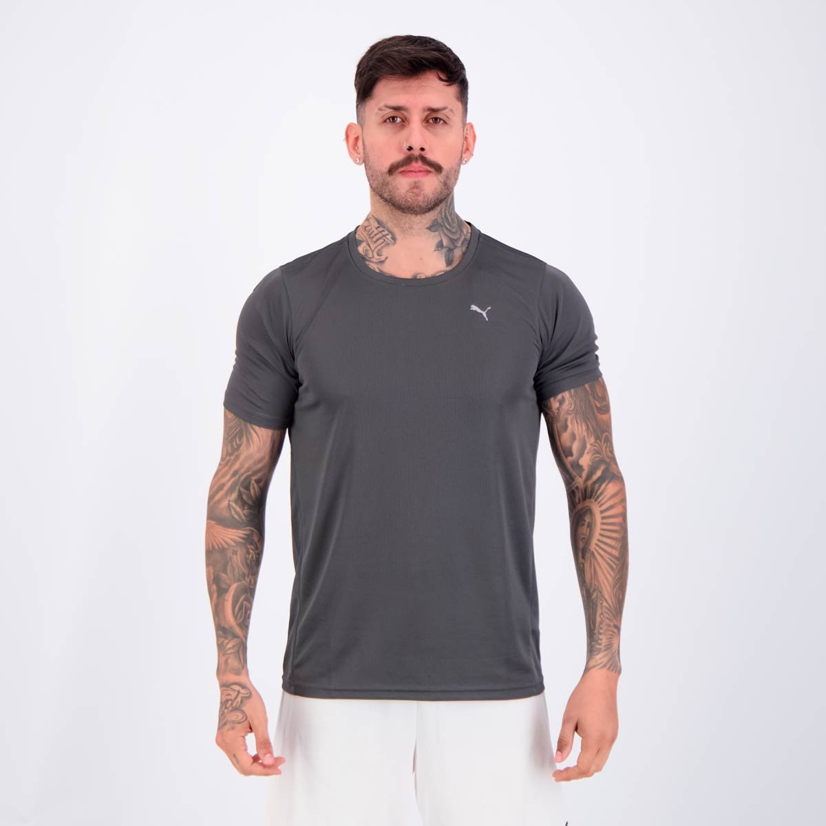 Camiseta Puma Performance SS Cinza Escuro