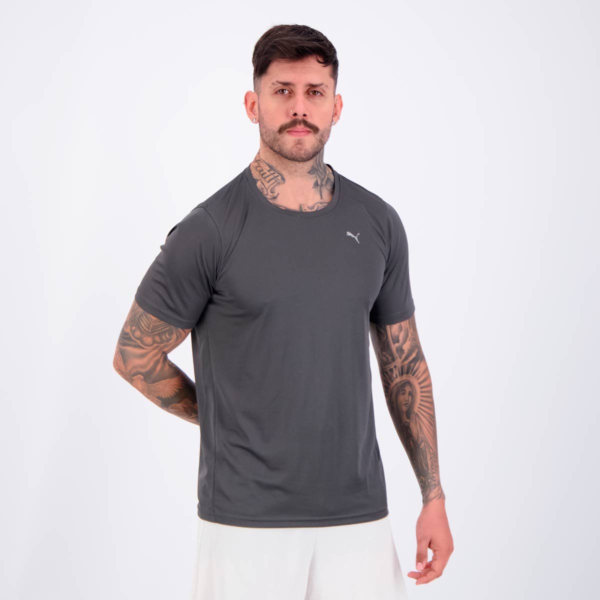 Camiseta Puma Performance SS Cinza Escuro Cinza 2
