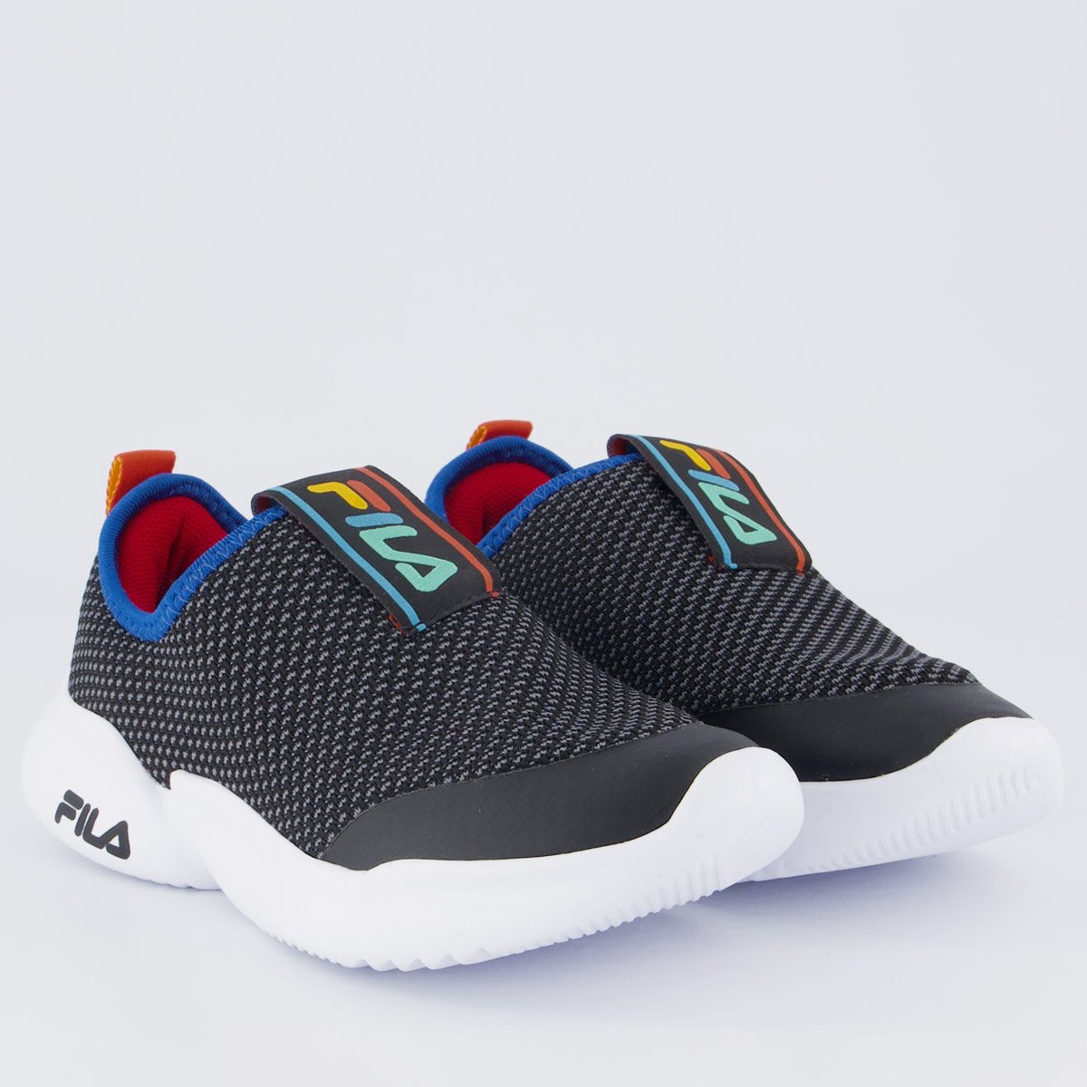 Tenis Fila Funny Infantil Branco e Preto Preto 2