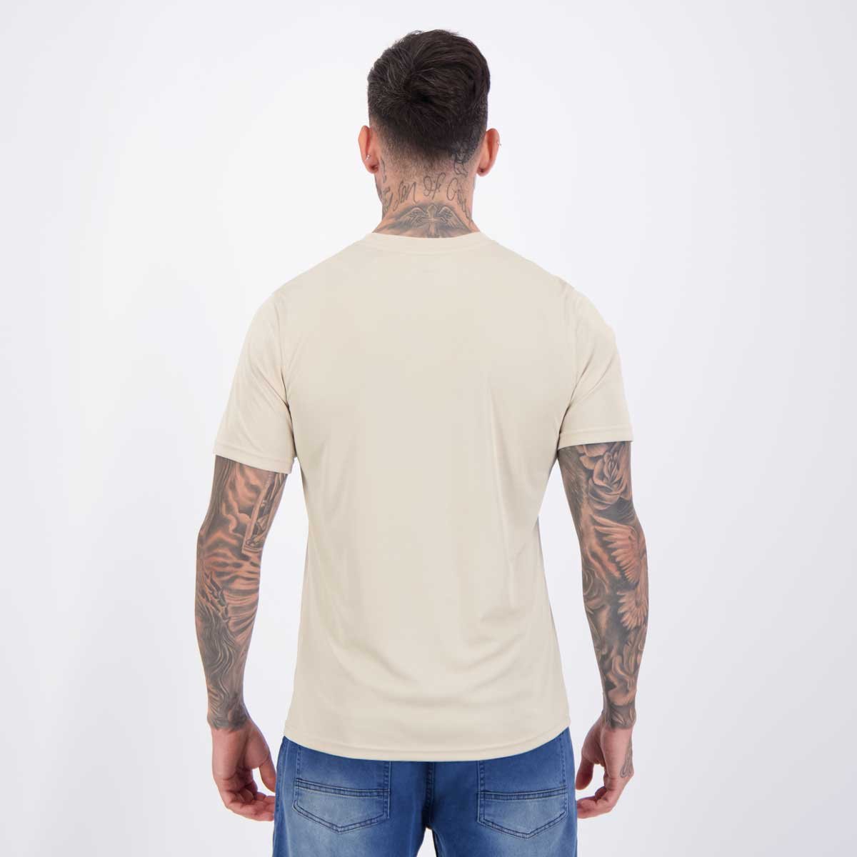 Camiseta Puma Graphic Run Emblem Tee Bege Bege 4