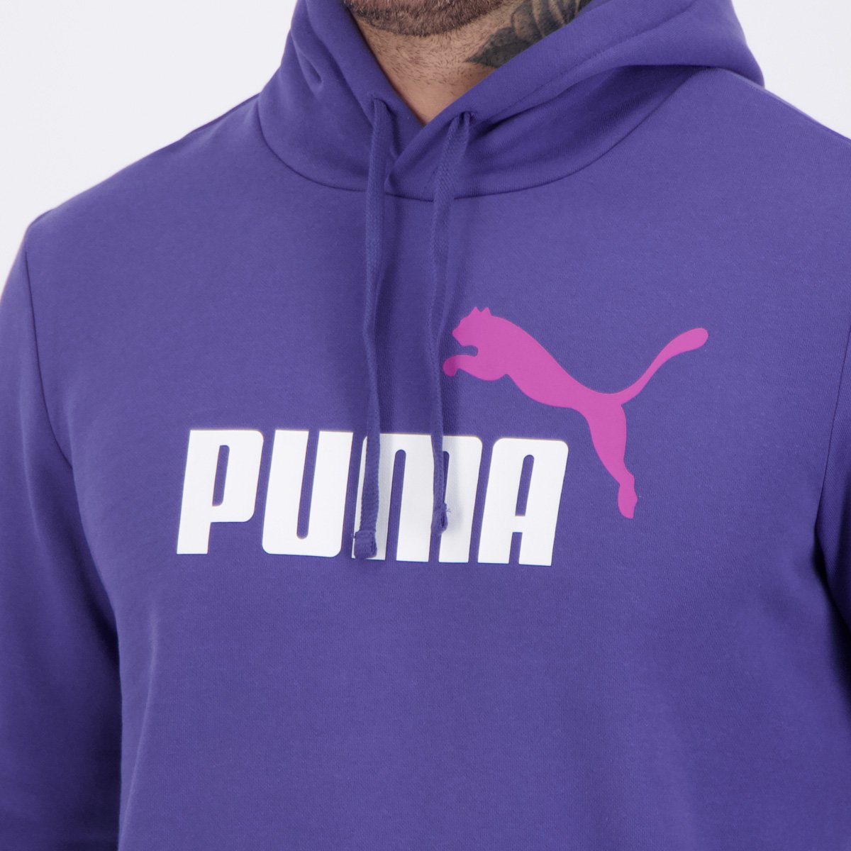 Moletom Puma Essentials 2 Color No.1 Logo Hoodie FL Roxo Roxo 5