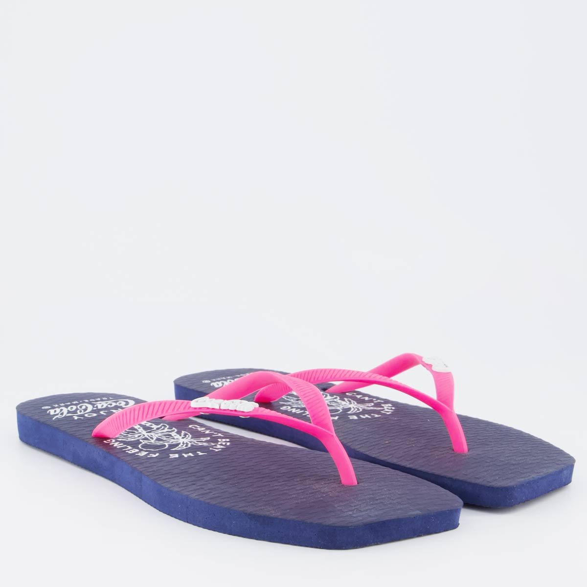 Chinelo Coca Cola Square Feeling Feminino Marinho e Pink Rosa 3