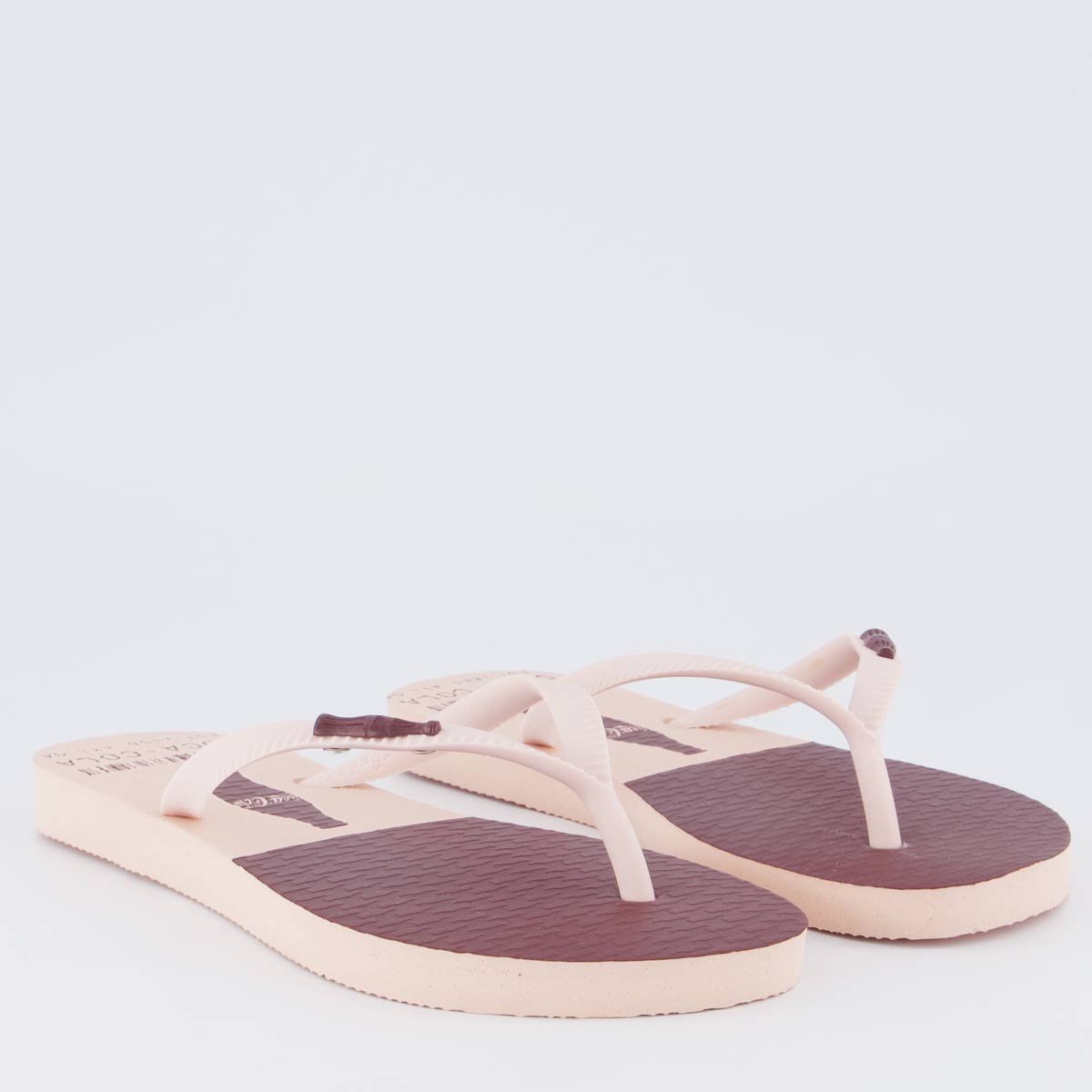 Chinelo Coca Cola Truist Feminino Rose Bege/Vinho 3