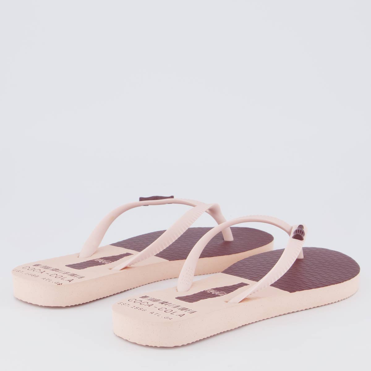 Chinelo Coca Cola Truist Feminino Rose Bege/Vinho 4