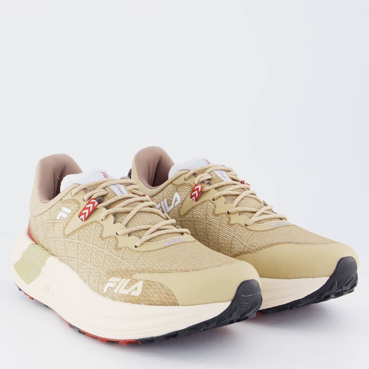 Tênis Fila Skytrail Bege e Oliva Bege 2